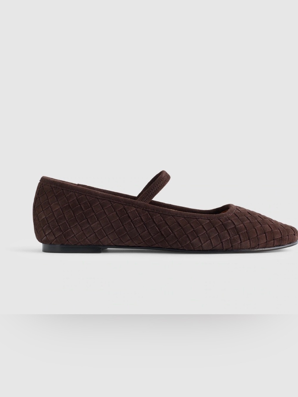 NEW Madewell The Greta Ballet Flat in Woven Dark Roast Suede NU879 $138 size 7 - Picture 4 of 12